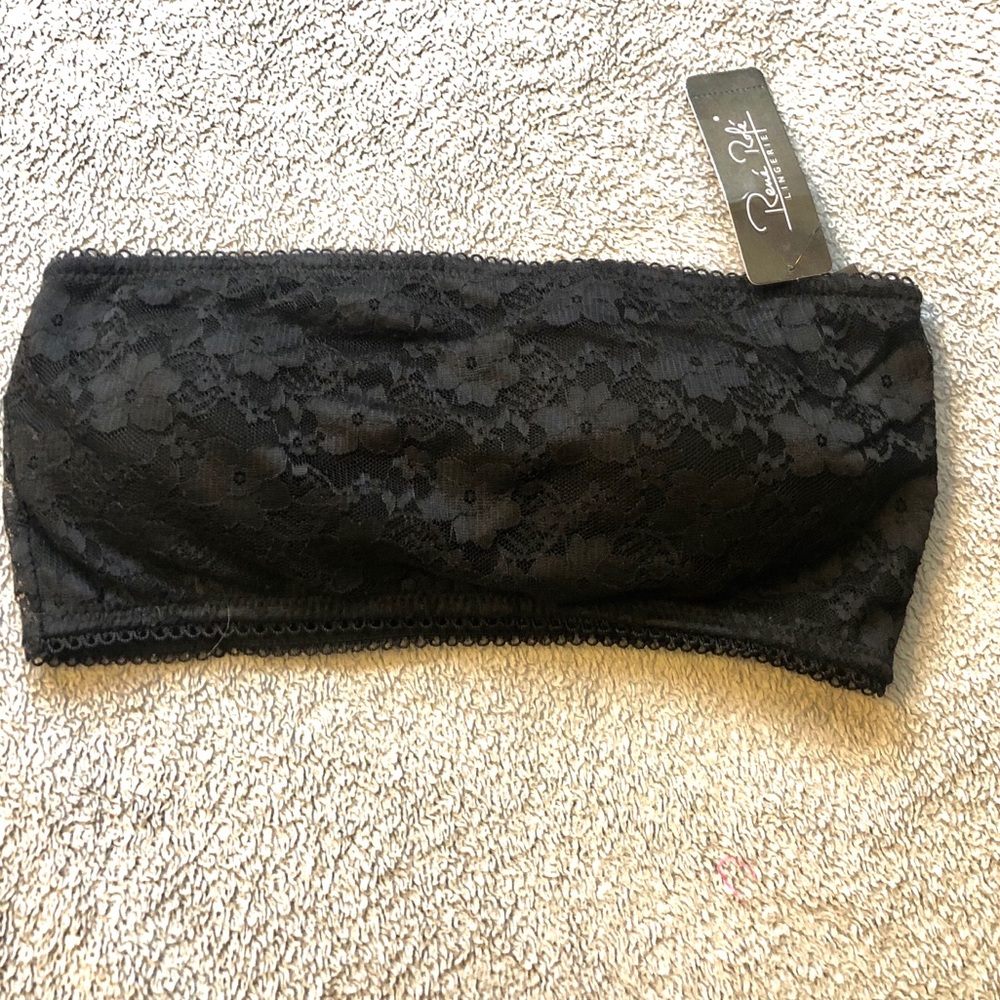 Lacy Black Bandeau NWT